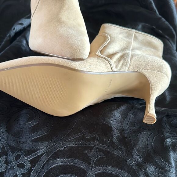 EXPRESS  Braided detail suede  Ankle Boots - Picture 5 of 9